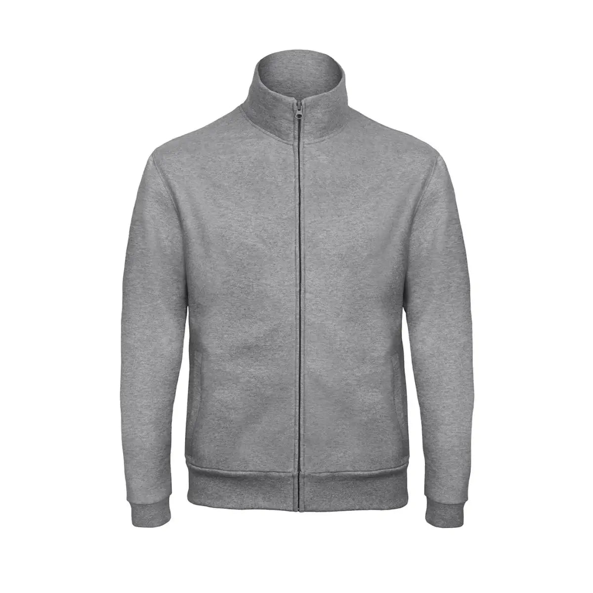 B&C ID.206 50/50 Unisex College Vetoketjulla - Harmaa (Heather Grey) / XS - Yritystekstiilit