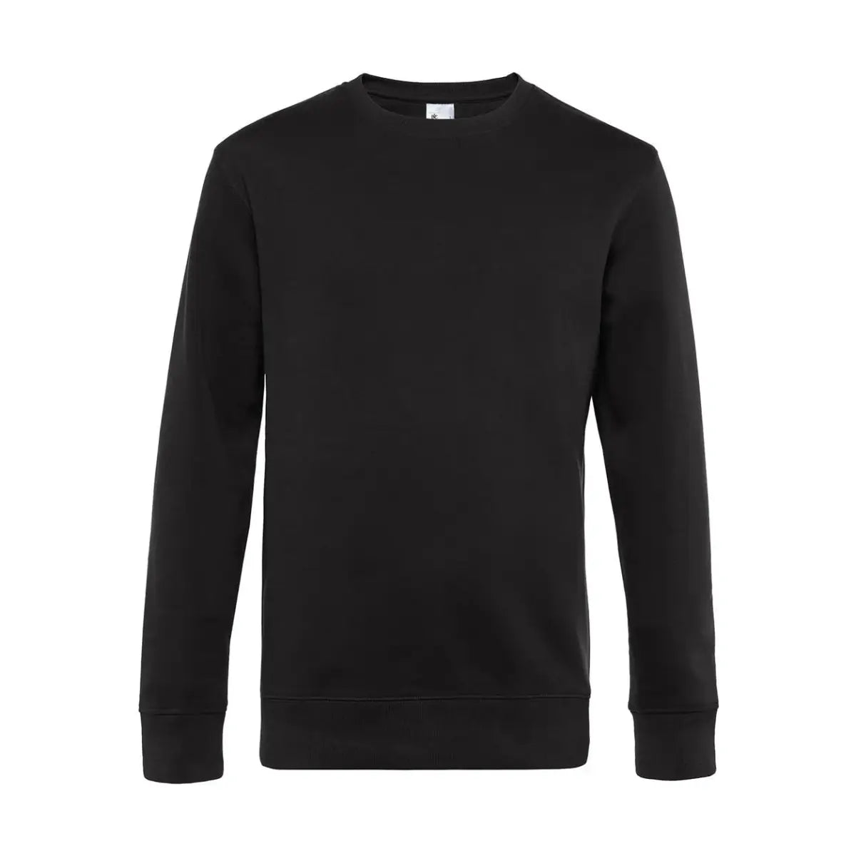 B&C KING Crew Neck_° Collegepusero - Musta (Pure Black) / XS - Yritystekstiilit