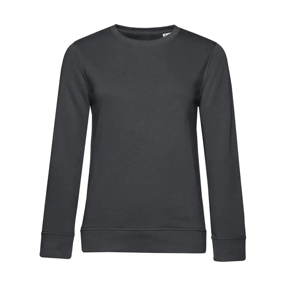 B&C Organic Inspire Crew Neck _° Naisten Collegepaita - Harmaa (Asphalt) / XS - Yritystekstiilit