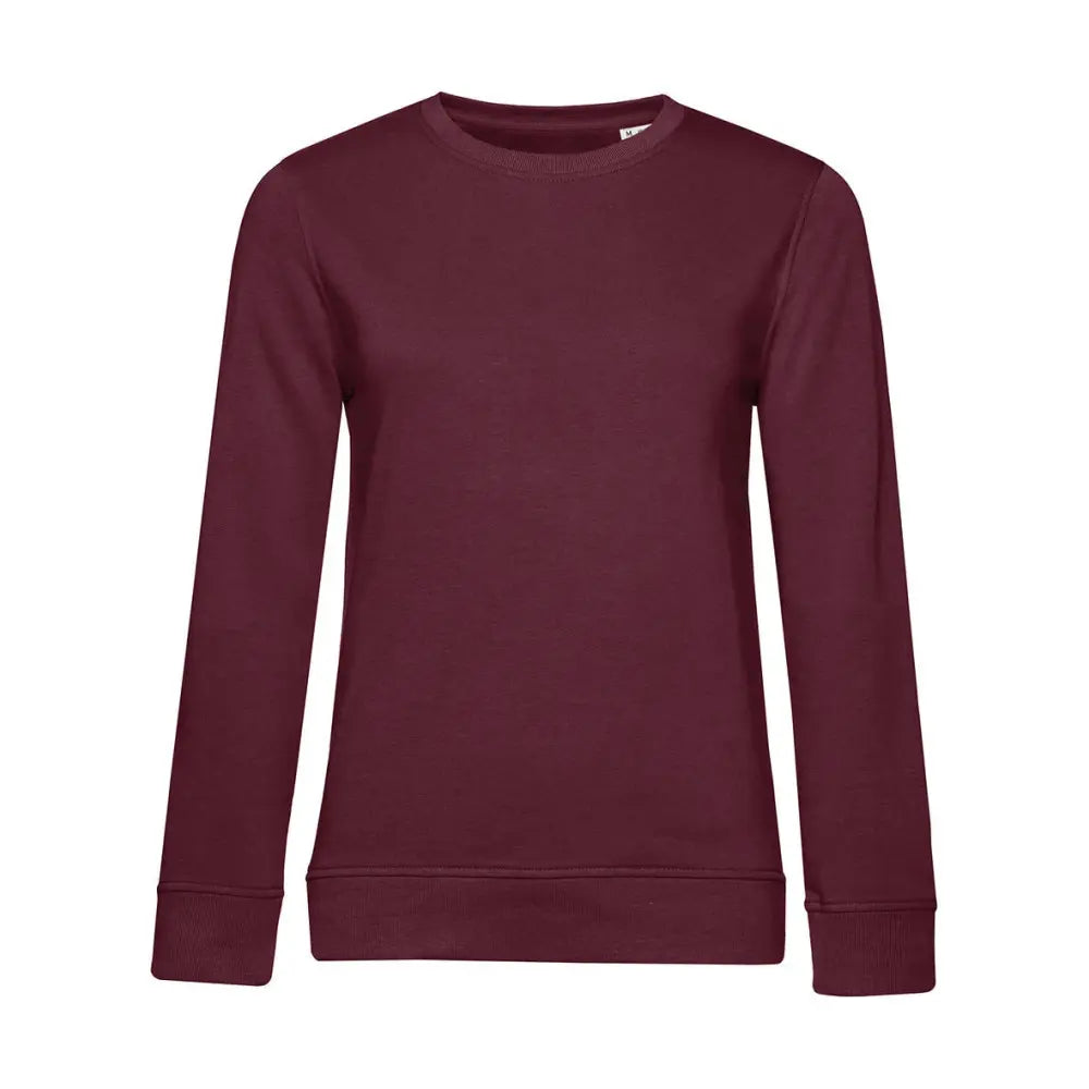 B&C Organic Inspire Crew Neck _° Naisten Collegepaita - Punainen (Burgundy) / XS - Yritystekstiilit