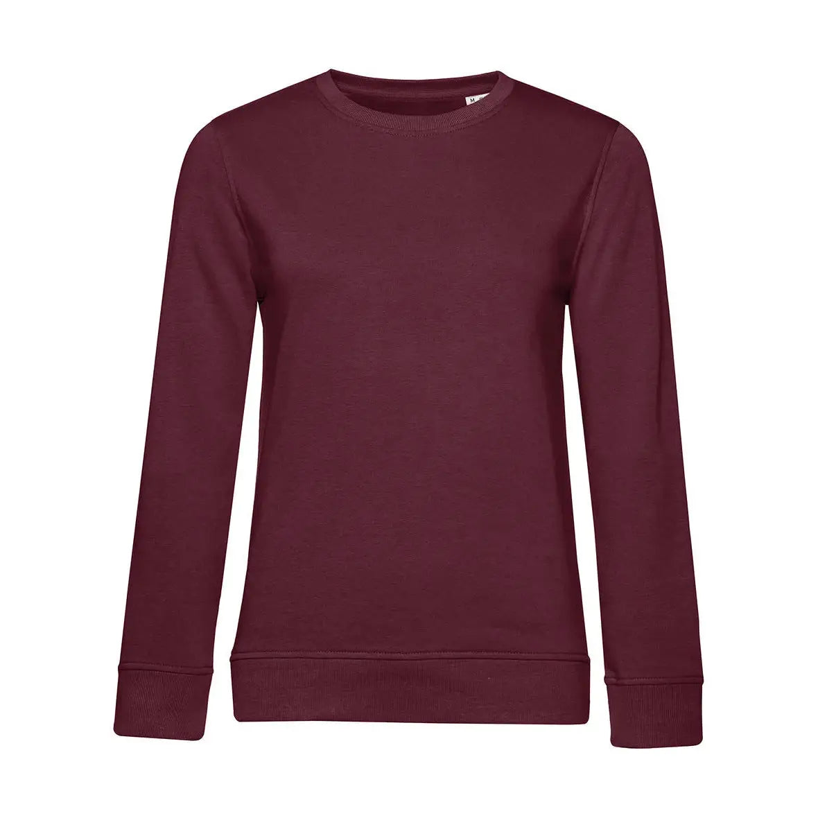 B&C Organic Inspire Crew Neck _° Naisten Collegepaita - Punainen (Burgundy) / XS - Yritystekstiilit