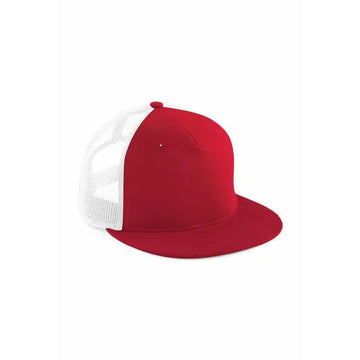 Beechfield B845 5-Panel Trucker Lippalakki - Punainen/Valkoinen - Päähineet