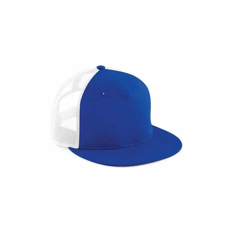 Beechfield B845 5-Panel Trucker Lippalakki - Sininen (Royal Blue)/Valkoinen - Päähineet