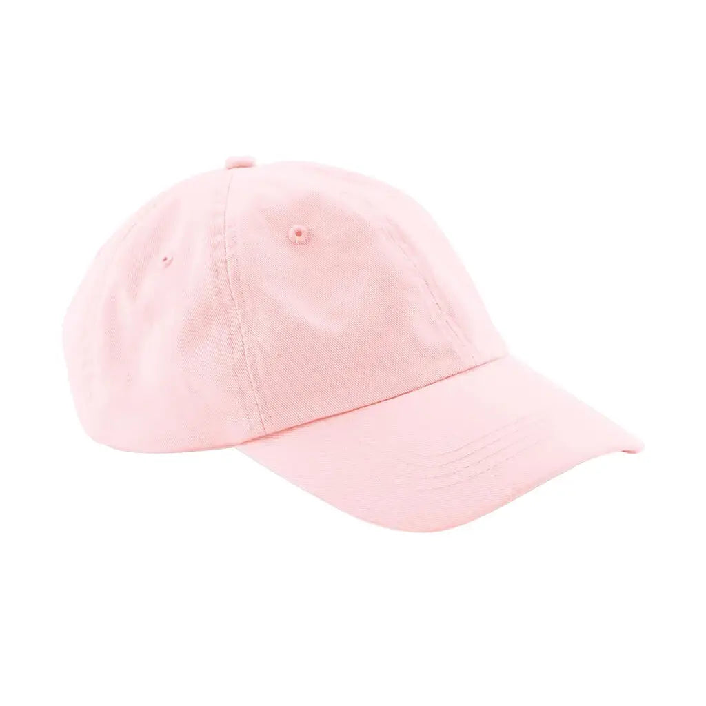 Beechfield Organic Cotton 6 Paneelinen Dad Cap B652N - Punainen (Powder Pink) - Päähineet