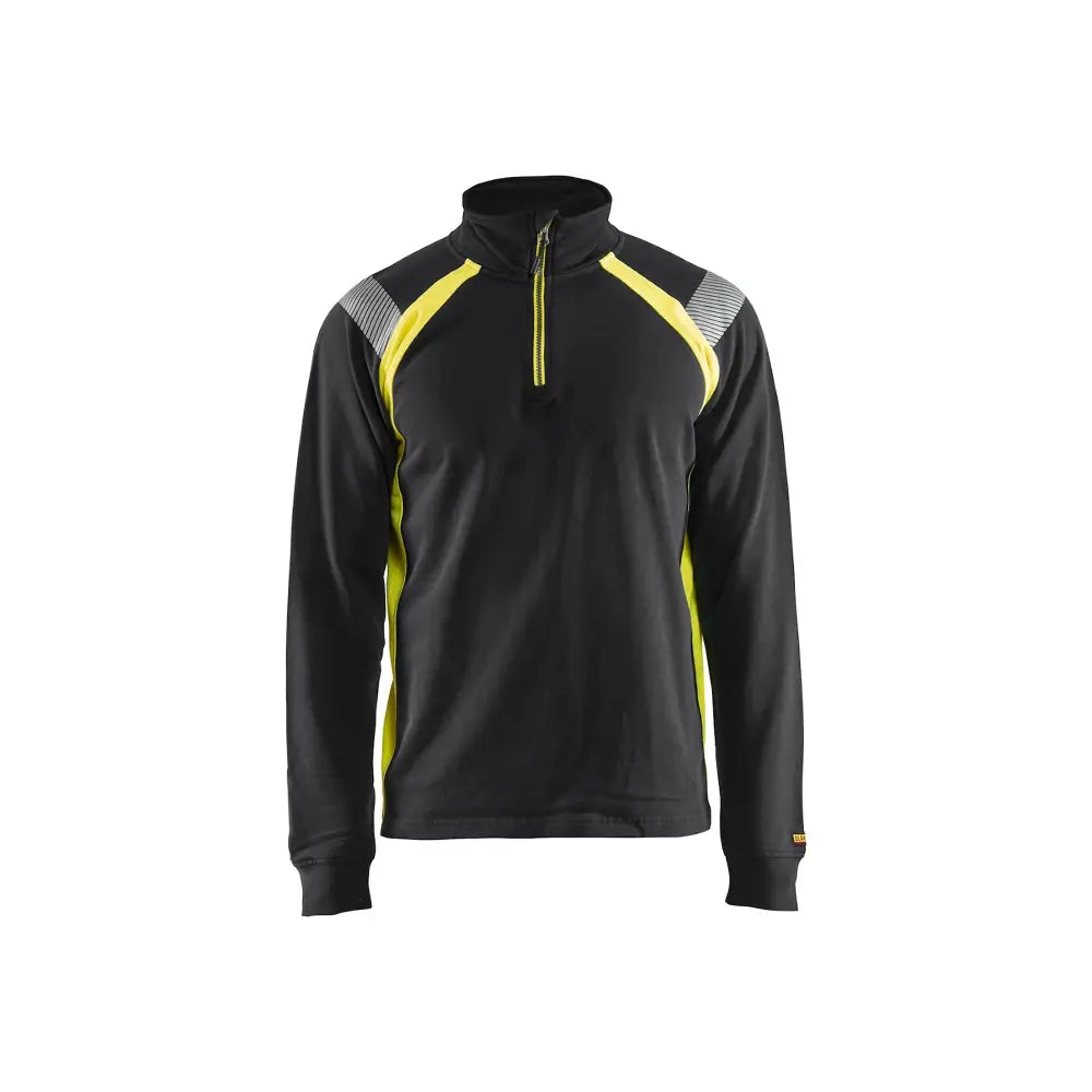 Blåkläder College lyhyellä vetoketjulla 34321158 - Musta/Huomiokeltainen / 4XL - Blåkläder työvaatteet