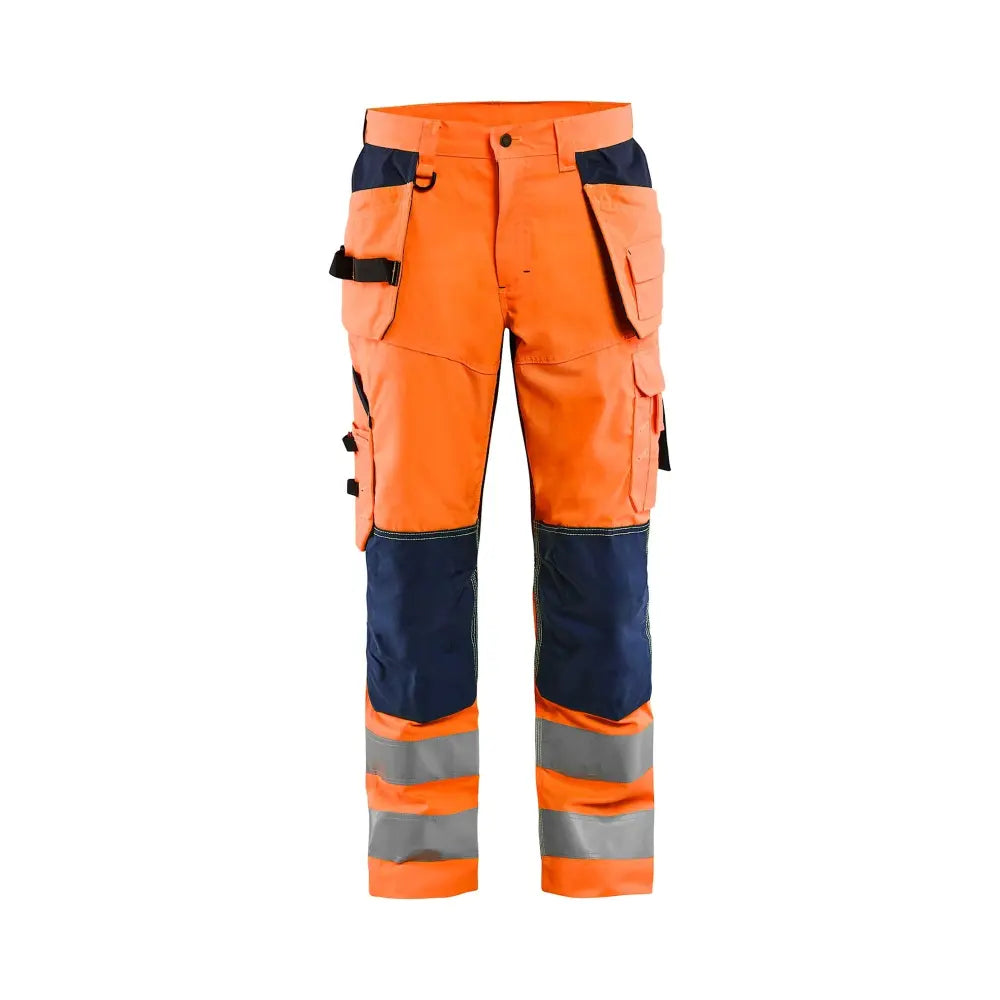 Blåkläder Hengittävät highvis riipputaskuhousut 15651811 - Huomio-oranssi/Mariininsininen / C48 - Työvaatteet