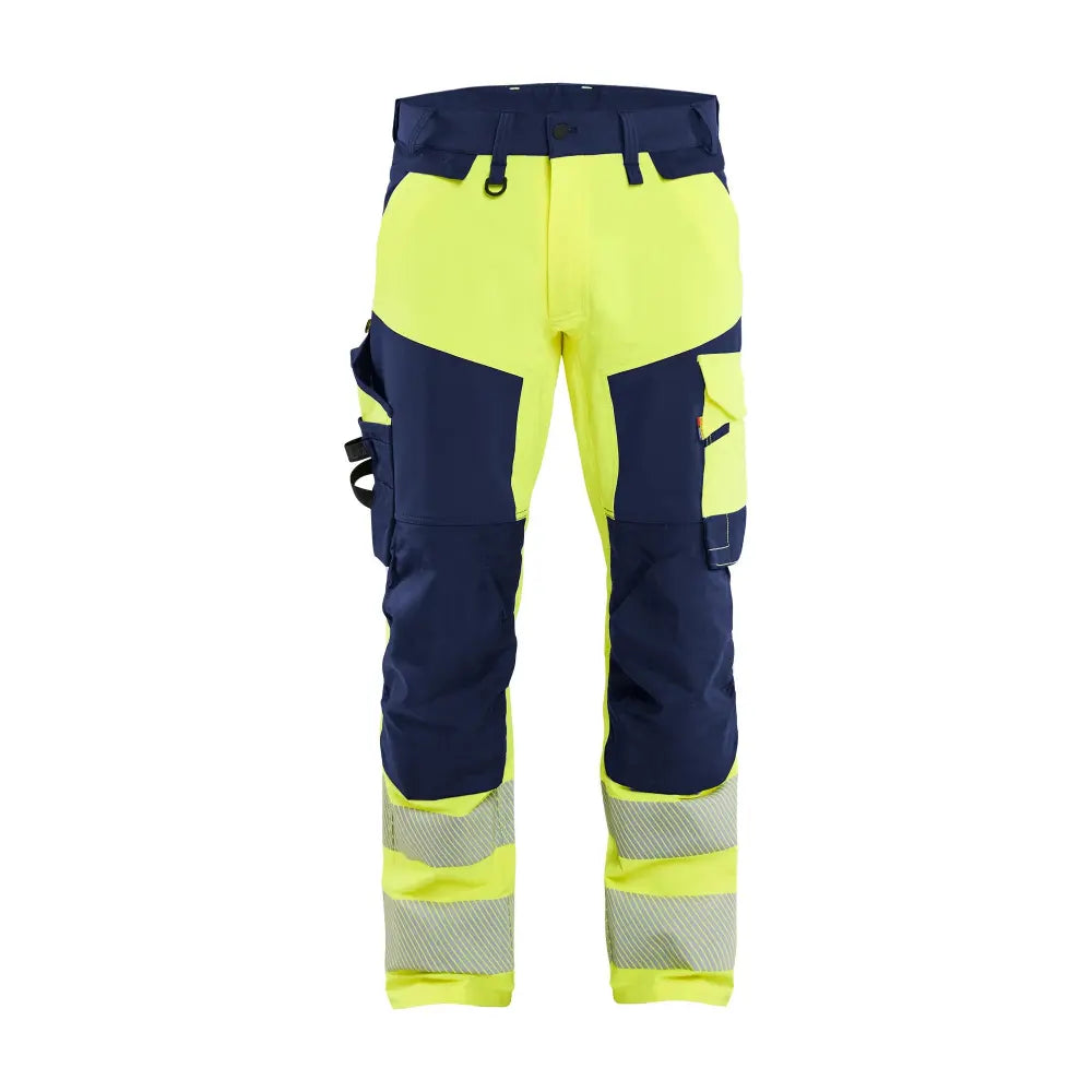 Blåkläder High-Vis Housut 4-Way Stretch 11241648 - Huomiokeltainen/Mariininsininen / C58 - Työvaatteet