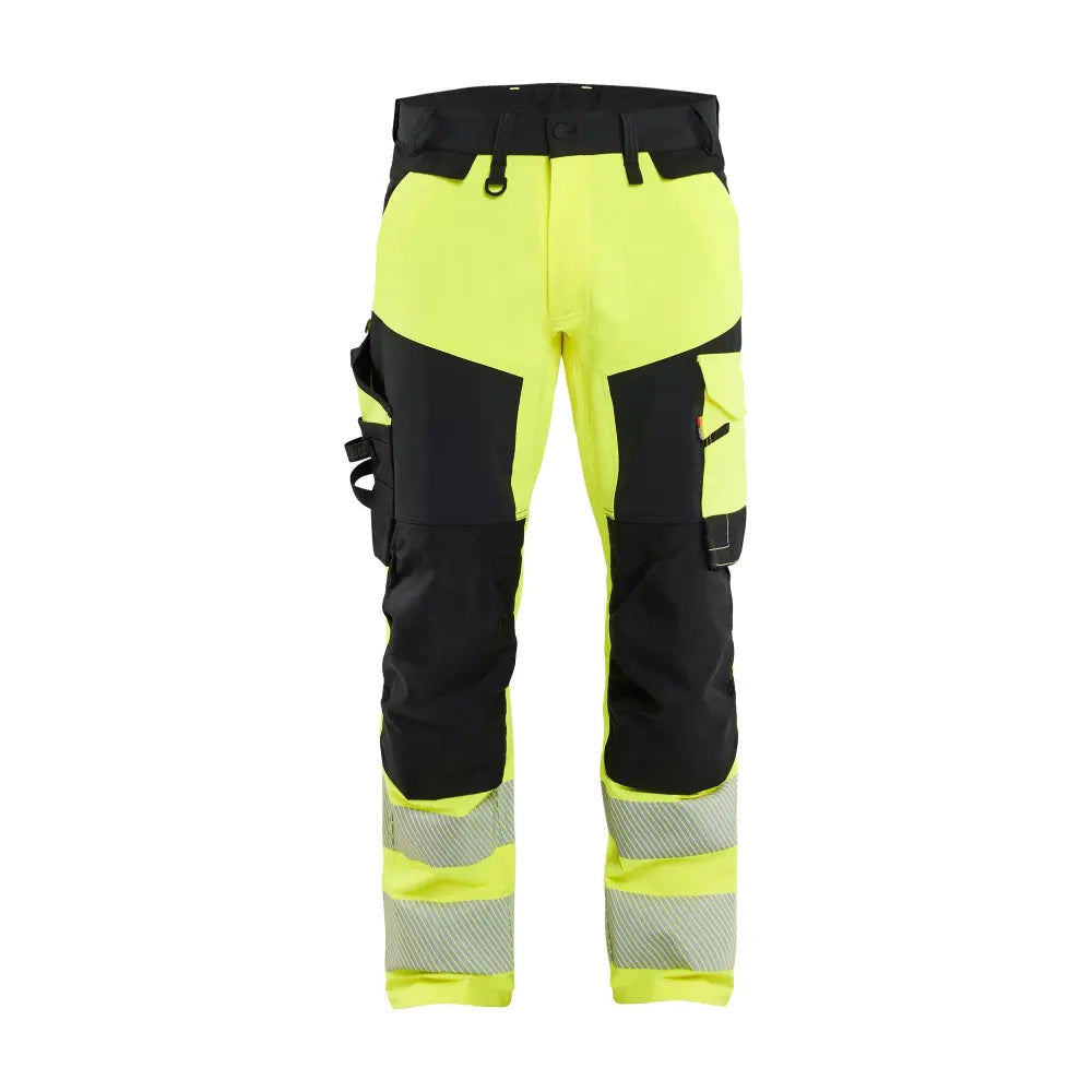 Blåkläder High-Vis Housut 4-Way Stretch 11241648 - Huomiokeltainen/Musta / C52 - Työvaatteet