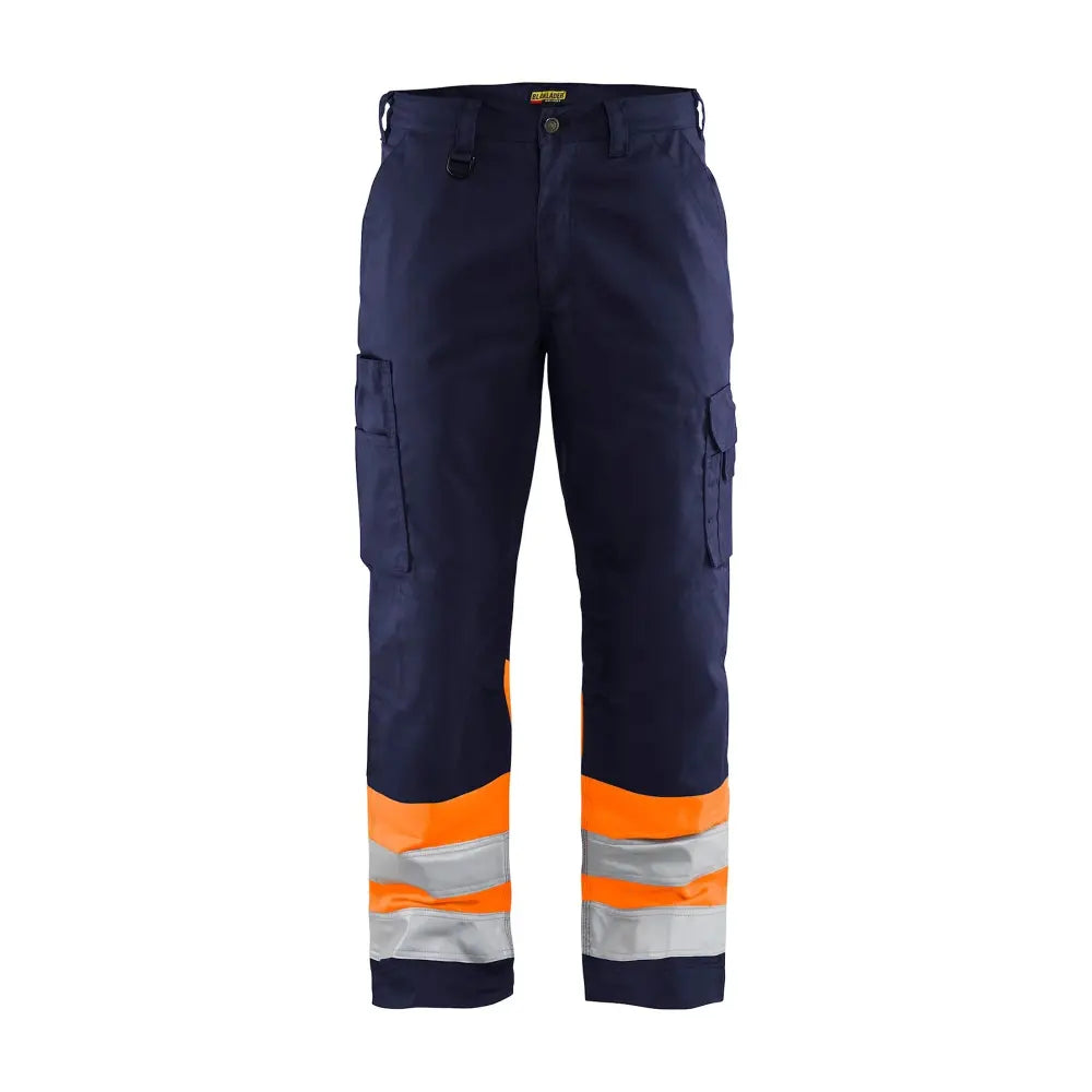 Blåkläder Highvis housut 15641811 - Mariininsininen/Huomio-oranssi / C60 - Työhousut