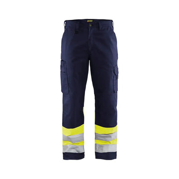 Blåkläder Highvis housut 15641811 - Mariininsininen/Huomiokeltainen / C50 - Työhousut