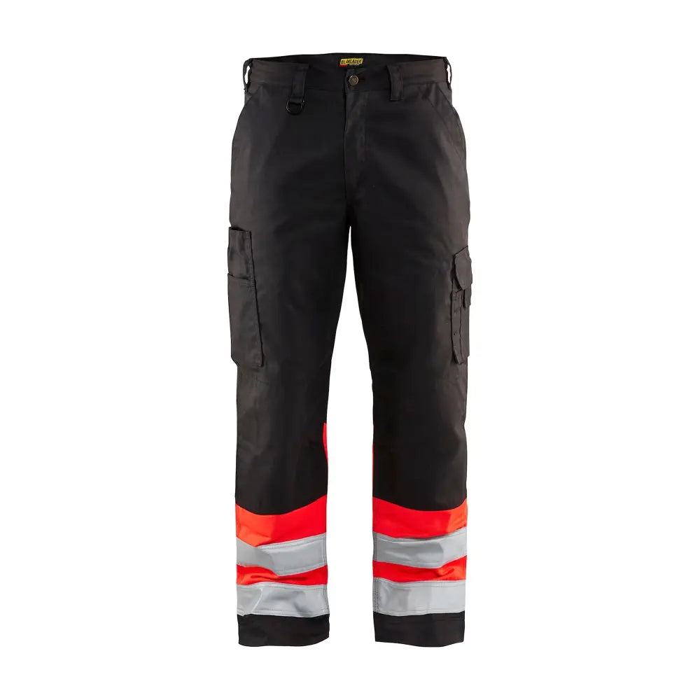 Blåkläder Highvis housut 15641811 - Musta/Huomiopunainen / D120 - Työhousut