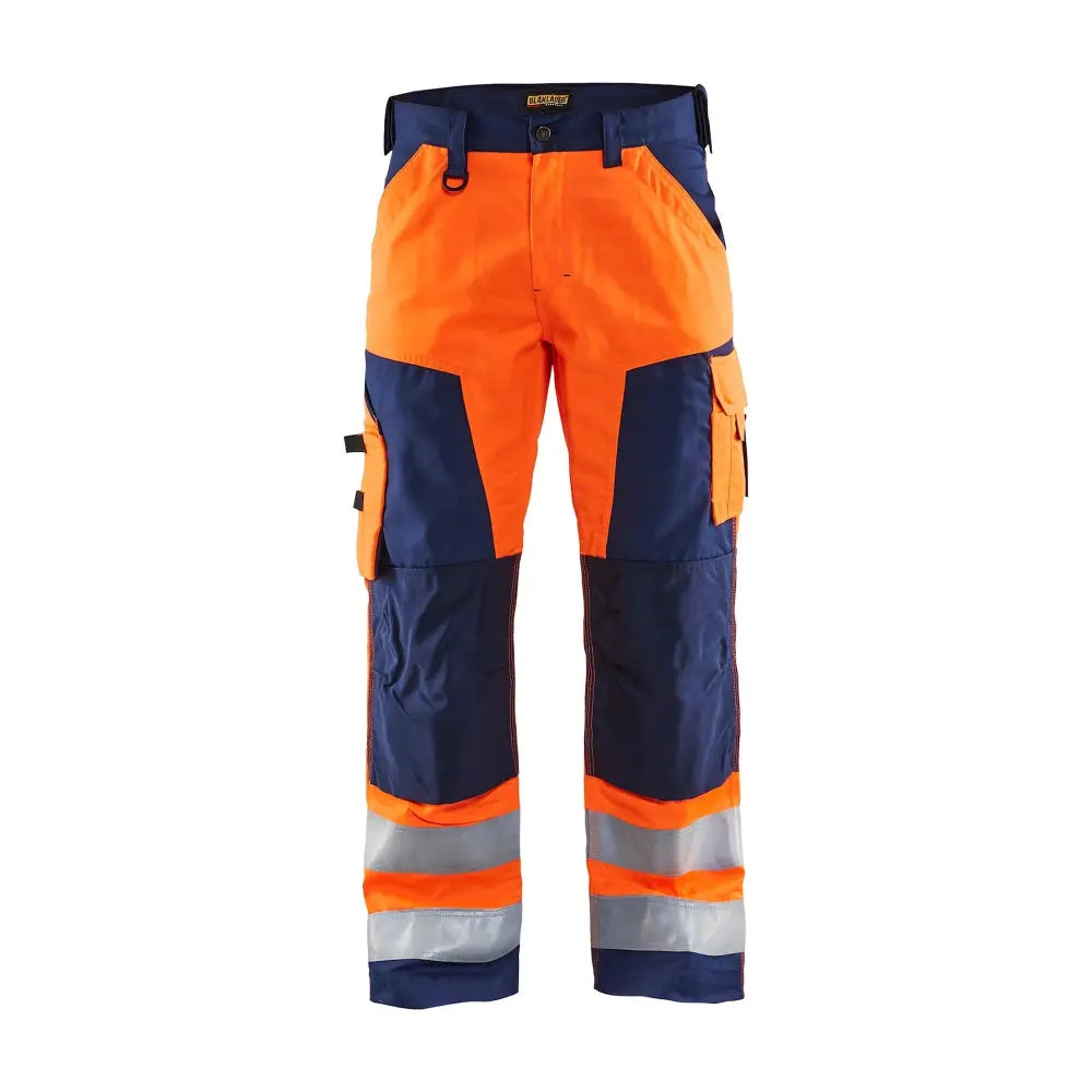 Blåkläder Highvis housut 15661811 - Huomio-oranssi/Mariininsininen / D108 - Työvaatteet