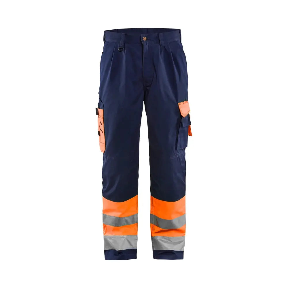 Blåkläder Highvis housut 15841860 - Huomio-oranssi/Mariininsininen / C154 - Työvaatteet