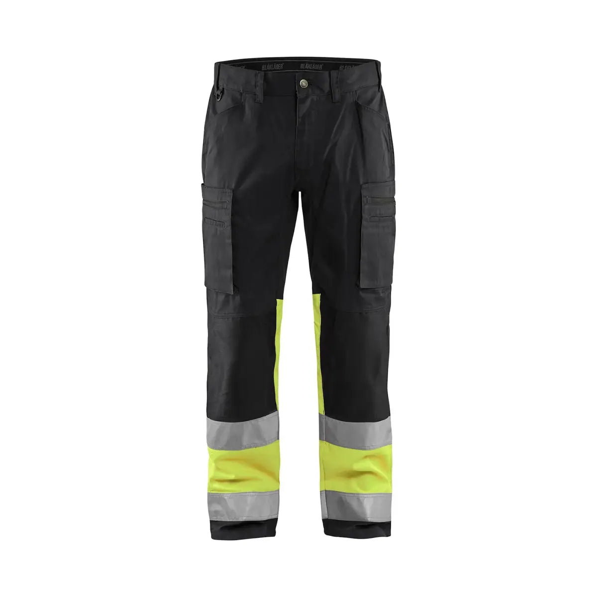 Blåkläder Highvis housut stretch 15511811 - Musta/Huomiokeltainen / C50 - Työvaatteet