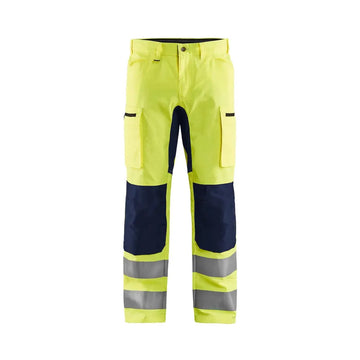 Blåkläder Highvis housut Stretch 15851811 - Huomiokeltainen/Mariininsininen / C54 - Työvaatteet