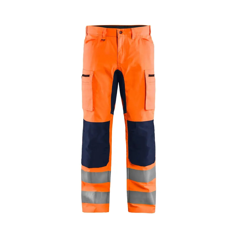Blåkläder Highvis housut Stretch 15851811 - Huomio-oranssi/Mariininsininen / C154 - Työvaatteet