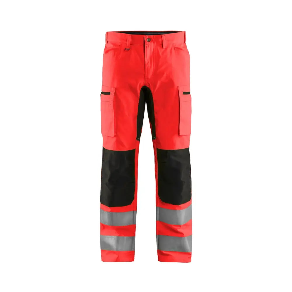 Blåkläder Highvis housut Stretch 15851811 - Huomiopunainen/Musta / C156 - Työvaatteet