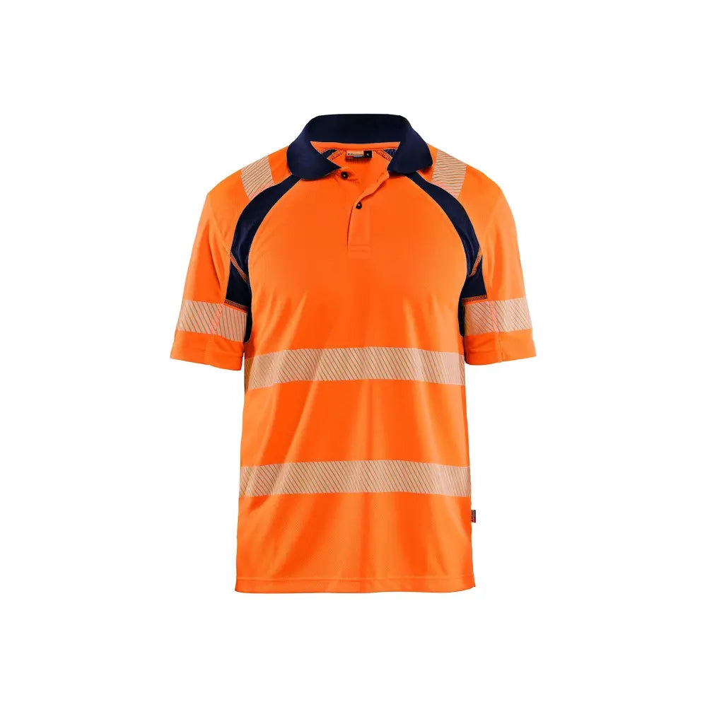Blåkläder Highvis pikeepaita UV-suoja 35951013 - Huomio-oranssi/Mariininsininen / L - Blåkläder työvaatteet