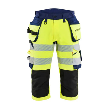 Blåkläder Highvis piraattihousut 4-way stretch 11231648 - Huomiokeltainen/Mariininsininen / D108 - Työvaatteet