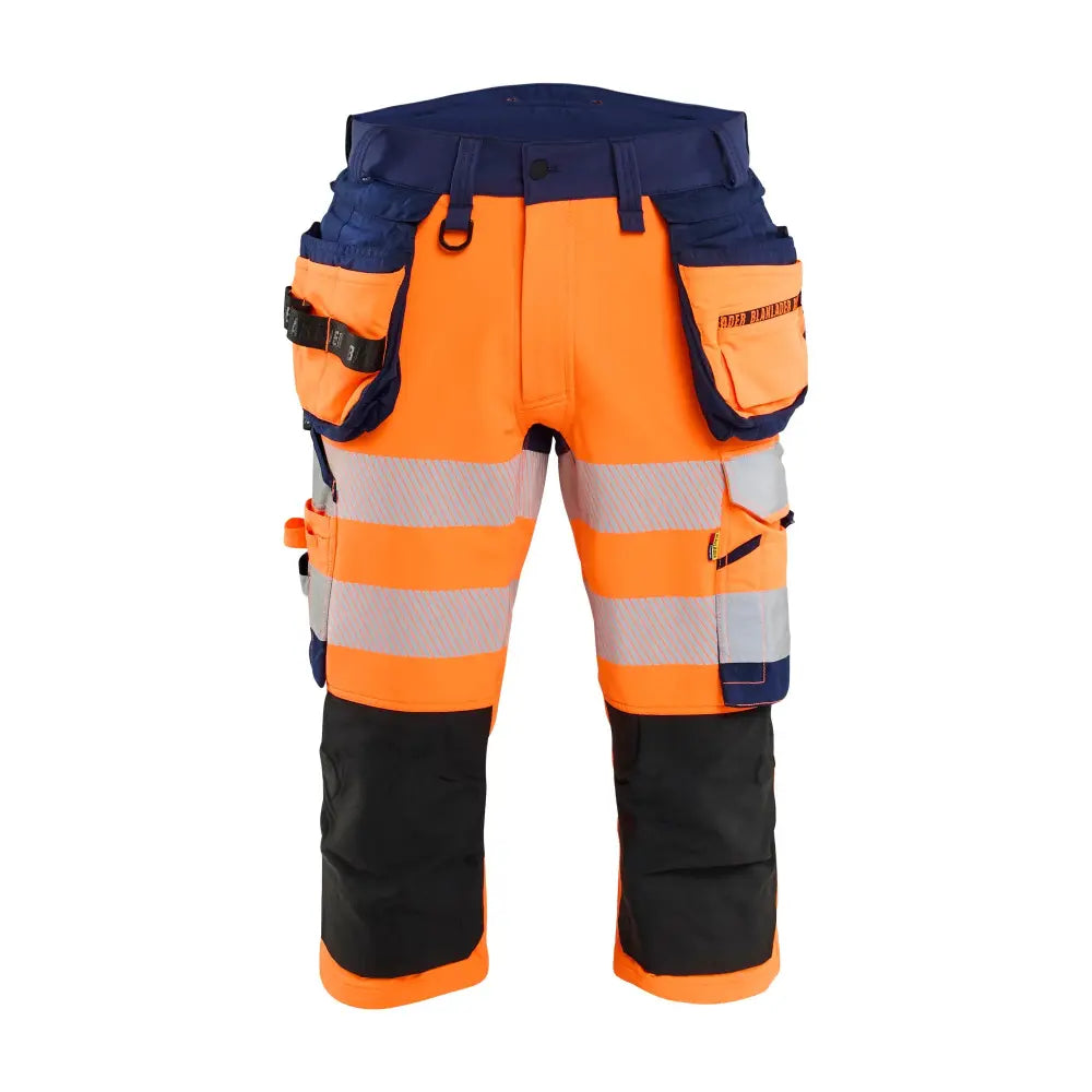 Blåkläder Highvis piraattihousut 4-way stretch 11231648 - Huomio-oranssi/Mariininsininen / D104 - Työvaatteet