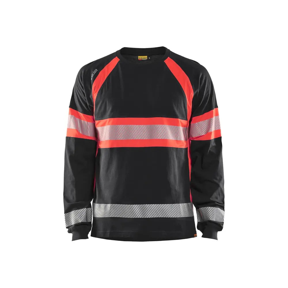 Blåkläder Highvis pitkähihainen t-paita 35101030 - Musta/Huomiopunainen / XXXL - Blåkläder työvaatteet