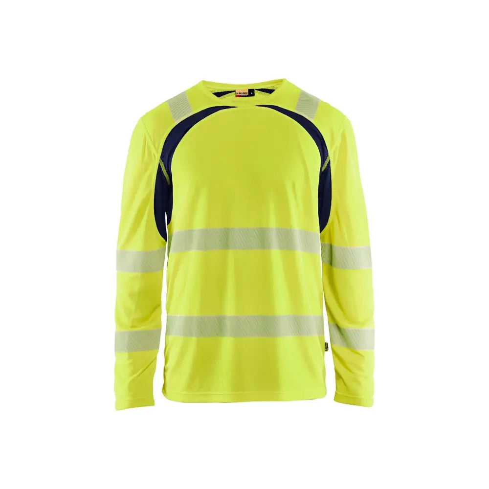 Blåkläder Highvis pitkähihainen t-paita 35991013 - Huomiokeltainen/Mariininsininen / XL - Blåkläder työvaatteet
