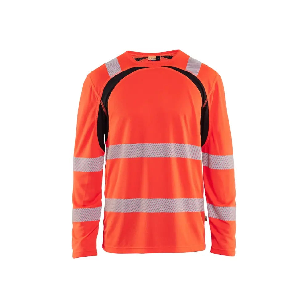 Blåkläder Highvis pitkähihainen t-paita 35991013 - Huomiopunainen/Musta / XXXL - Blåkläder työvaatteet