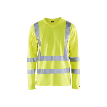 Blåkläder Highvis pitkähihainen t-paita UV-suoja 33811070 - Huomiokeltainen / XS - Blåkläder työvaatteet