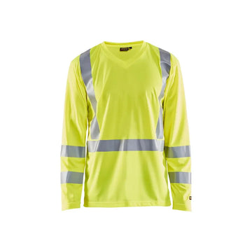 Blåkläder Highvis pitkähihainen t-paita UV-suoja 33831011 - Huomiokeltainen / S - Blåkläder työvaatteet