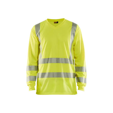 Blåkläder Highvis pitkähihainen t-paita UV-suoja 33851013 - Huomiokeltainen / XXXL - Blåkläder työvaatteet