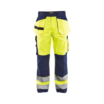Blåkläder Highvis riipputaskuhousut 15331860 - Huomiokeltainen/Mariininsininen / C154 - Työvaatteet