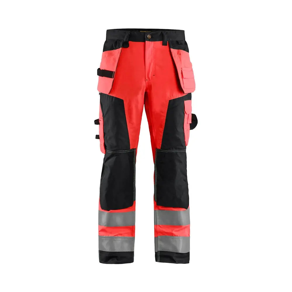 Blåkläder Highvis riipputaskuhousut 15681811 - Huomiopunainen/Musta / C52 - Työvaatteet