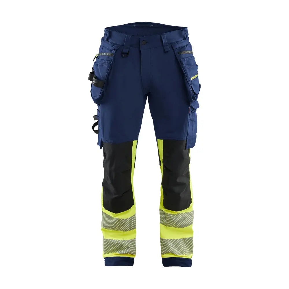 Blåkläder Highvis riipputaskuhousut 4-way stretch 11251648 - Mariininsininen/Huomiokeltainen / D88 - Työvaatteet