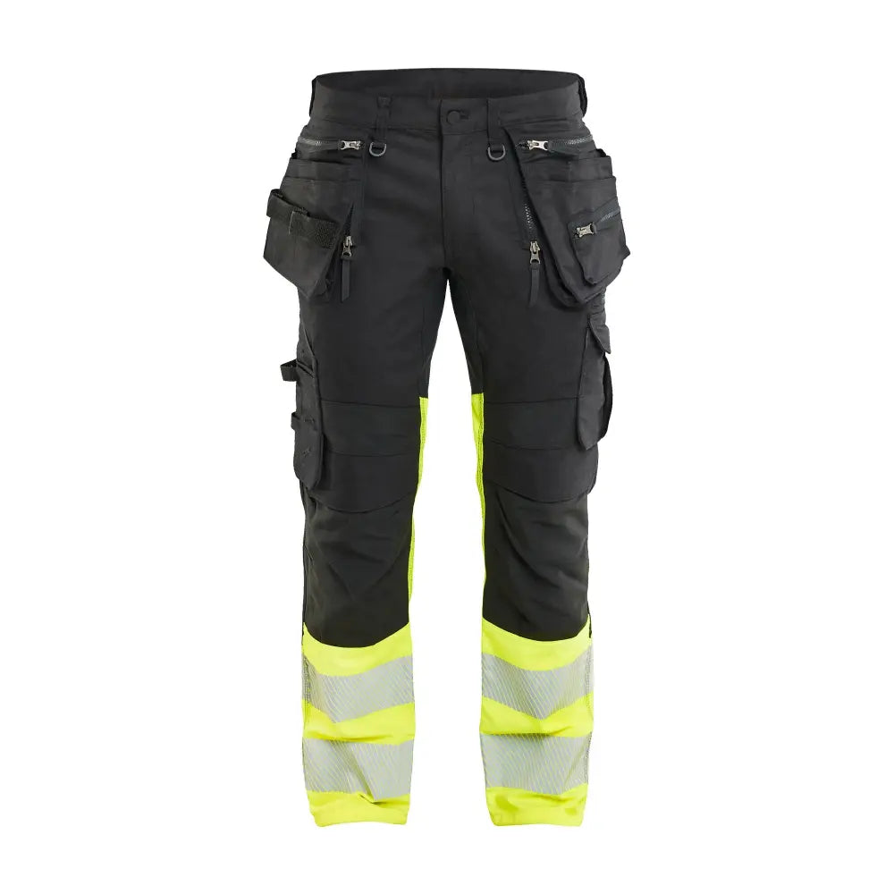 Blåkläder Highvis riipputaskuhousut stretch 11301149 - Musta/Huomiokeltainen / C150 - Työvaatteet