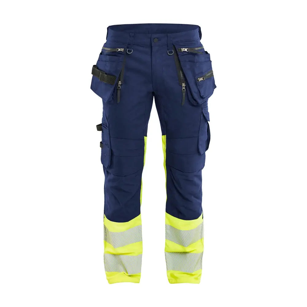 Blåkläder Highvis riipputaskuhousut stretch 11301149 - Mariininsininen/Huomiokeltainen / C60 - Työvaatteet