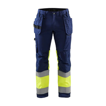 Blåkläder Highvis riipputaskuhousut stretch 15581811 - Mariininsininen/Huomiokeltainen / D92 - Työvaatteet