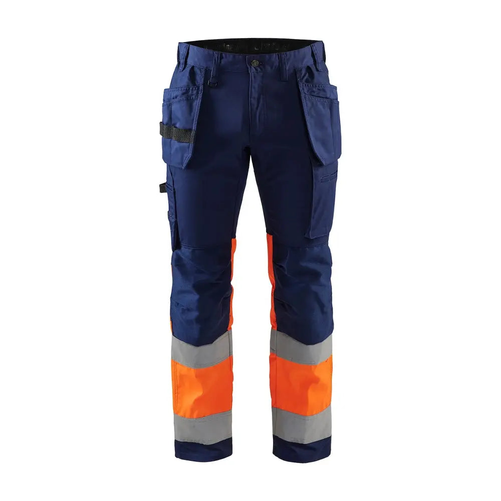 Blåkläder Highvis riipputaskuhousut stretch 15581811 - Mariininsininen/Huomio-oranssi / C148 - Työvaatteet