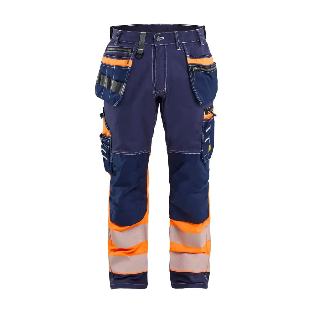 Blåkläder Highvis riipputaskuhousut Stretch 17941370 - Mariininsininen/Huomio-oranssi / D84 - Blåkläder työvaatteet