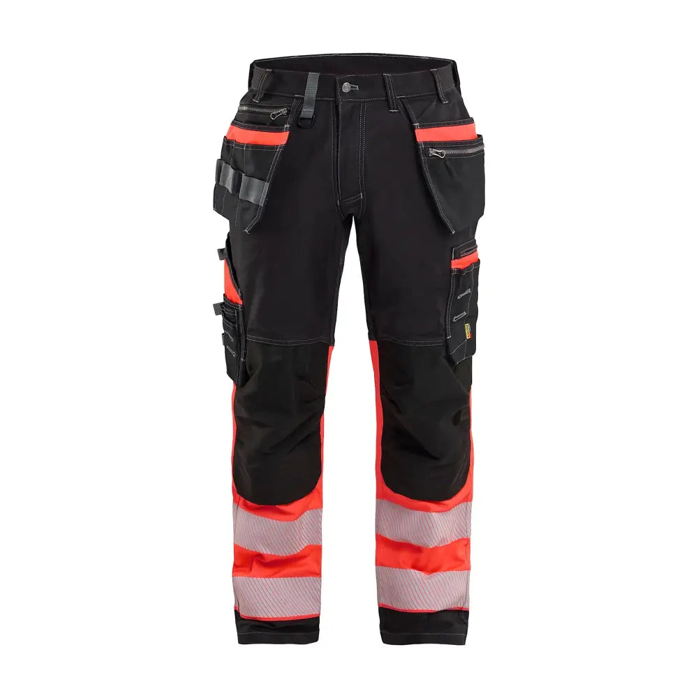 Blåkläder Highvis riipputaskuhousut Stretch 17941370 - Musta/Huomiopunainen / D124 - Blåkläder työvaatteet