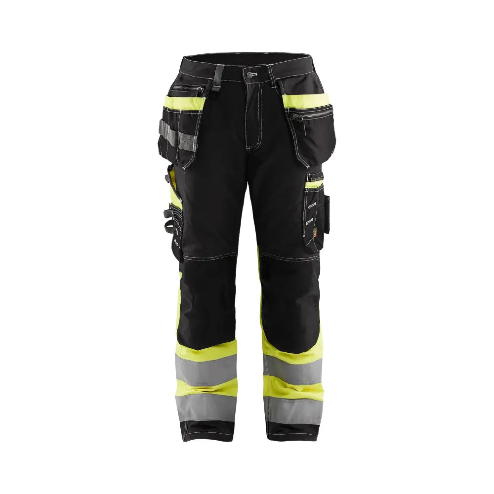 Blåkläder Highvis riipputaskuhousut Stretch 17941370 - Musta/Huomiokeltainen / C54 - Blåkläder työvaatteet