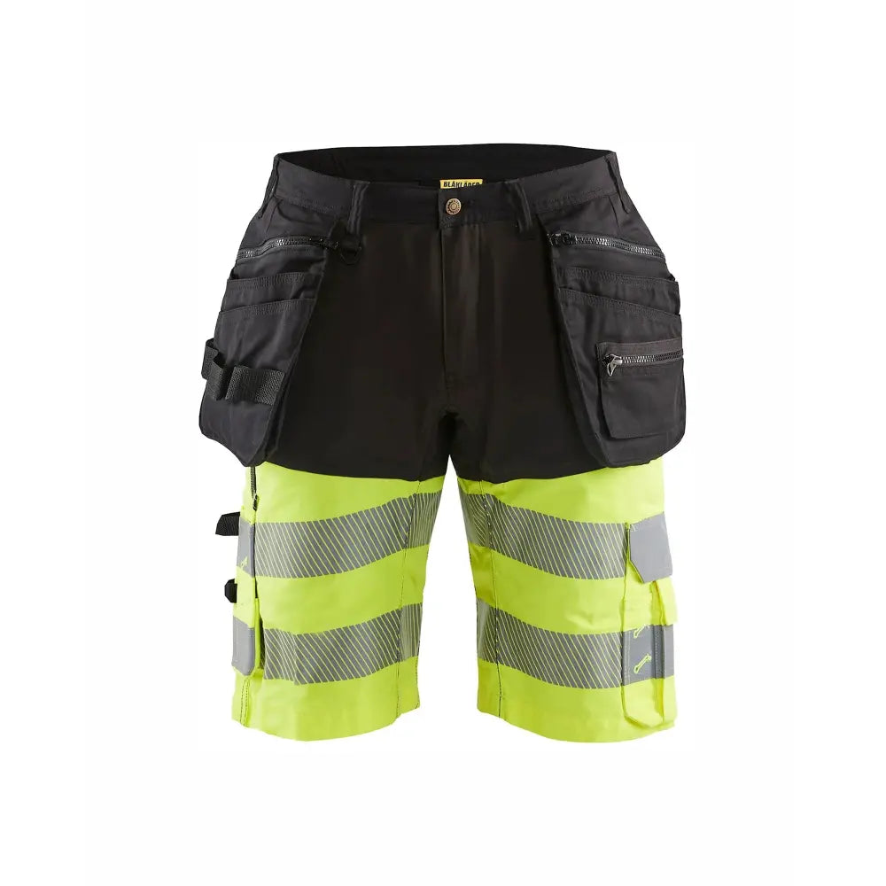Blåkläder Highvis riipputaskushortsit 4-way stretch 15961811 - Musta/Huomiokeltainen / C46 - Työvaatteet