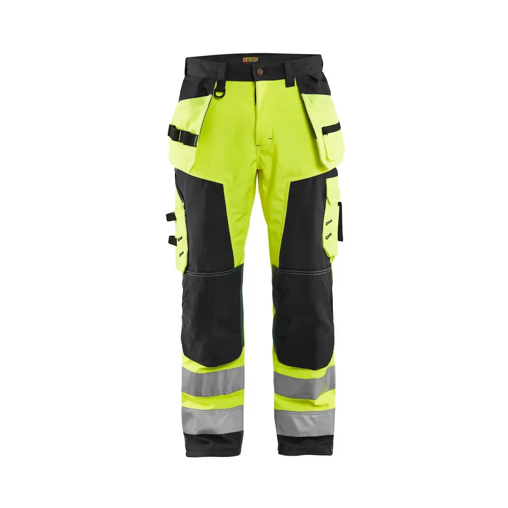Blåkläder Highvis softshell-riipputaskuhousut 15672517 - Huomiokeltainen/Musta / D96 - Työvaatteet