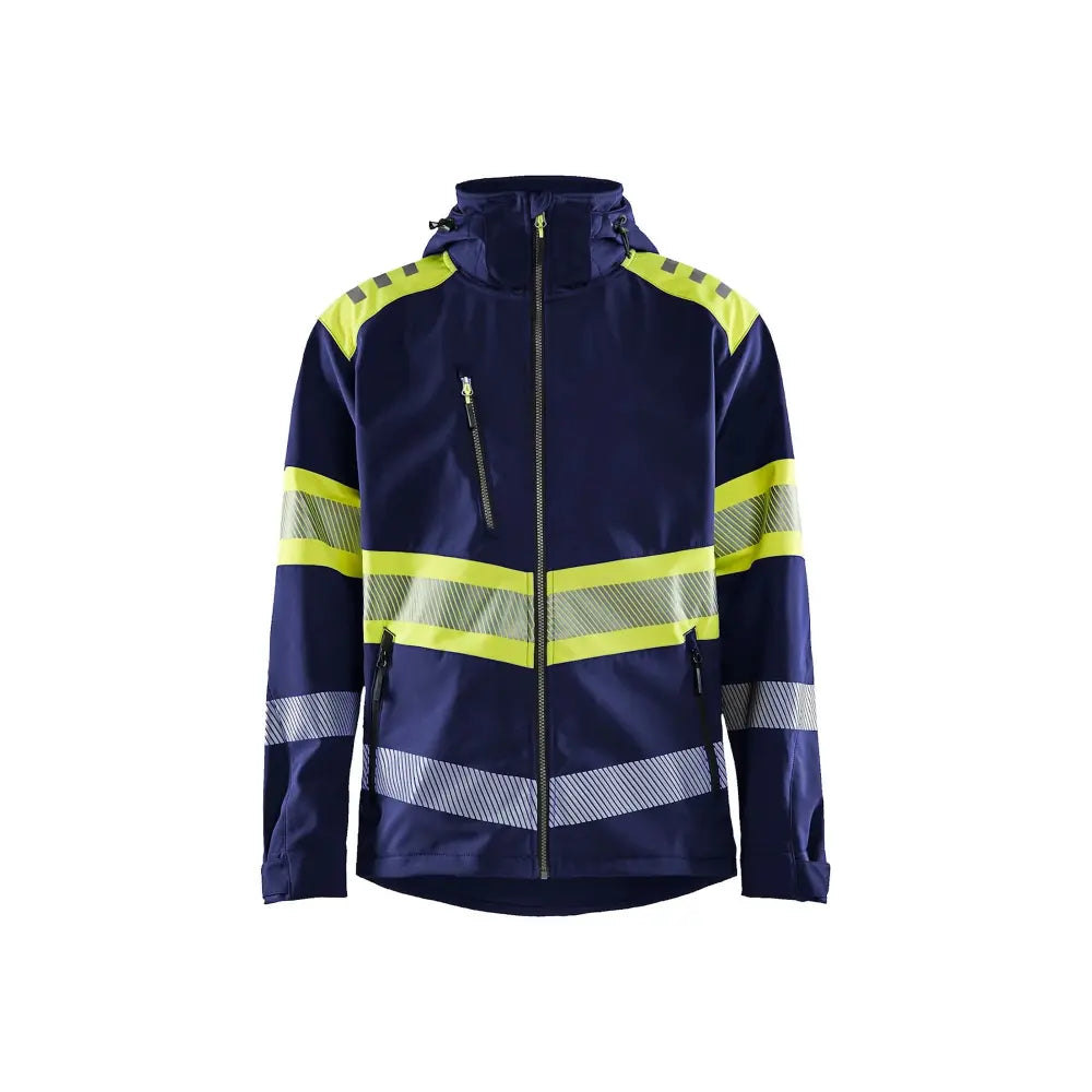 Blåkläder Highvis Softshell-takki 44942513 - Mariininsininen/Huomiokeltainen / XS - Blåkläder työvaatteet