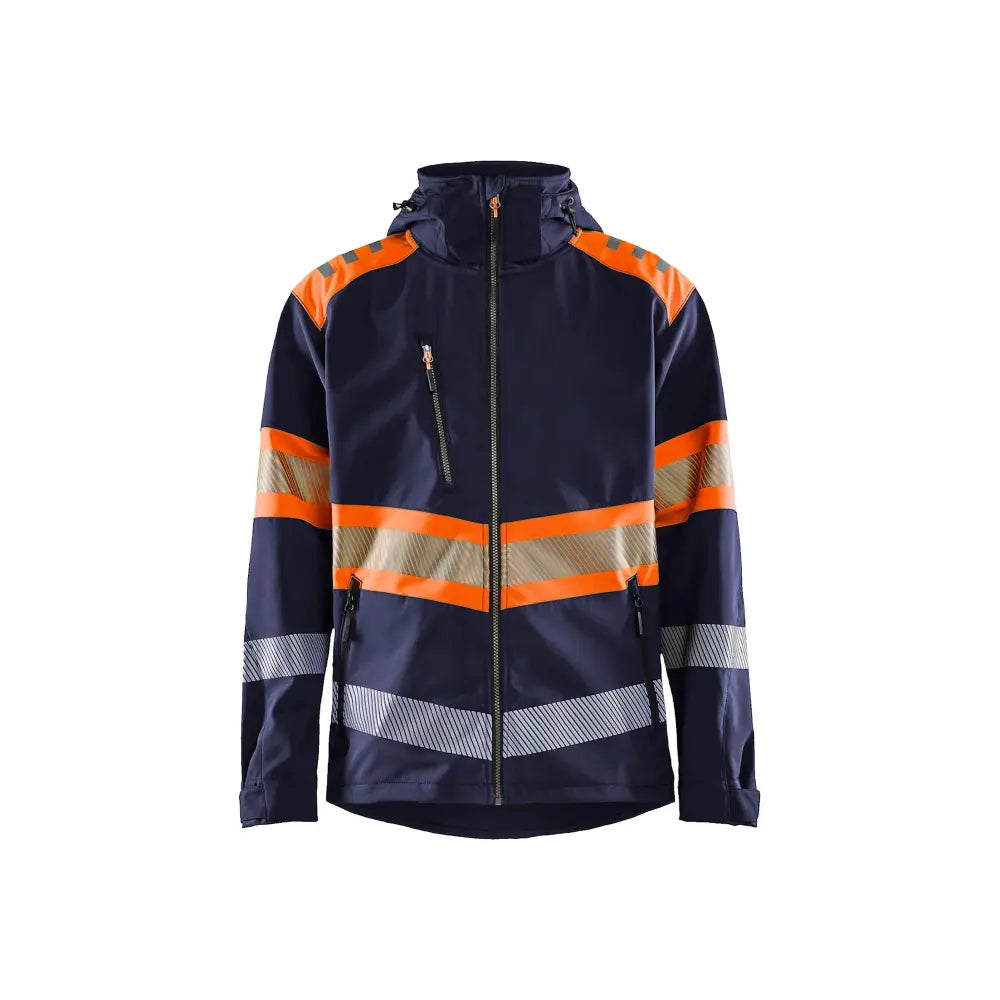 Blåkläder Highvis Softshell-takki 44942513 - Mariininsininen/Huomio-oranssi / L - Blåkläder työvaatteet
