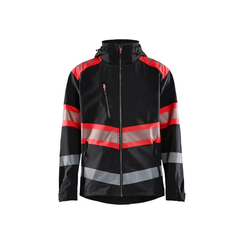 Blåkläder Highvis Softshell-takki 44942513 - Musta/Huomiopunainen / 4XL - Blåkläder työvaatteet