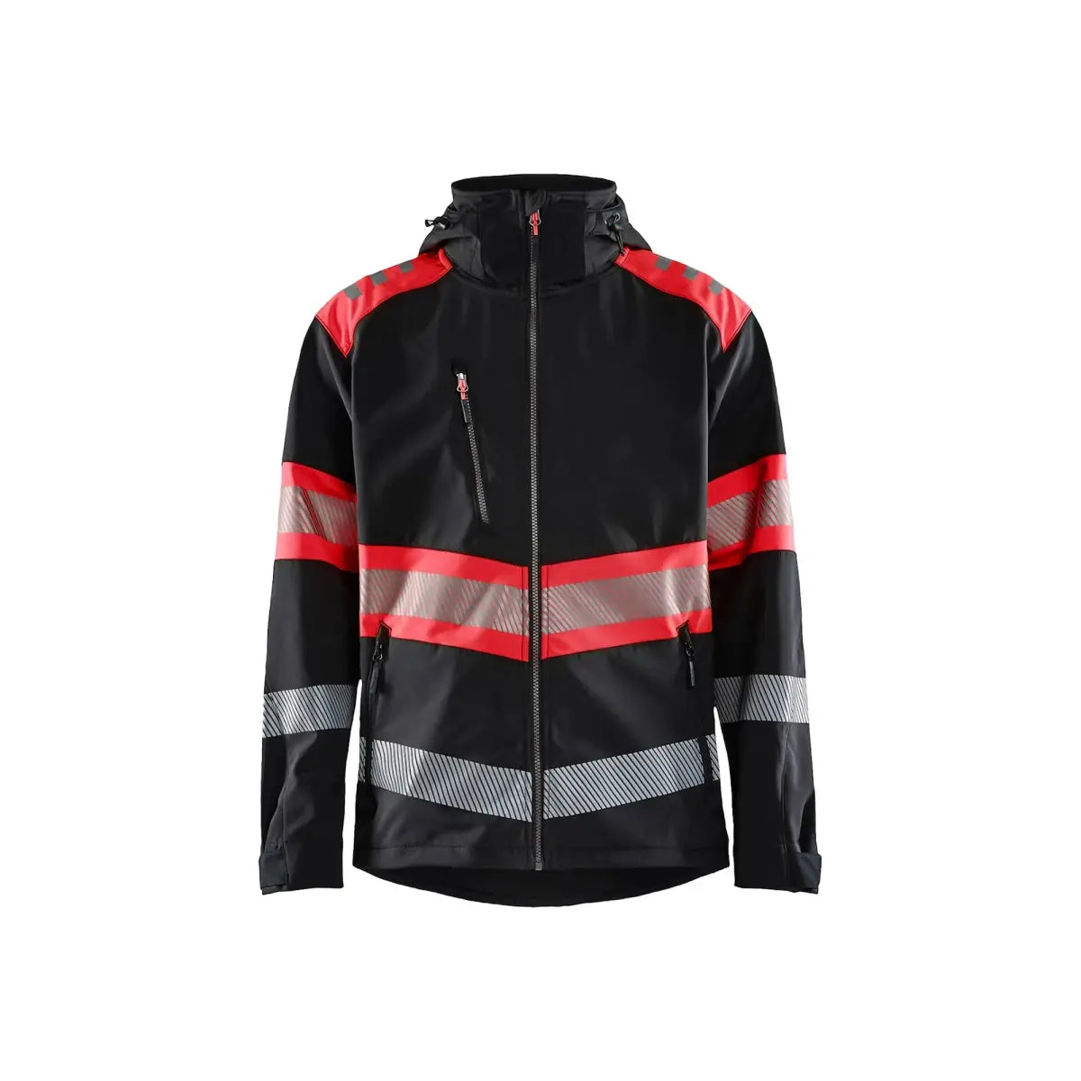 Blåkläder Highvis Softshell-takki 44942513 - Musta/Huomiopunainen / 4XL - Blåkläder työvaatteet