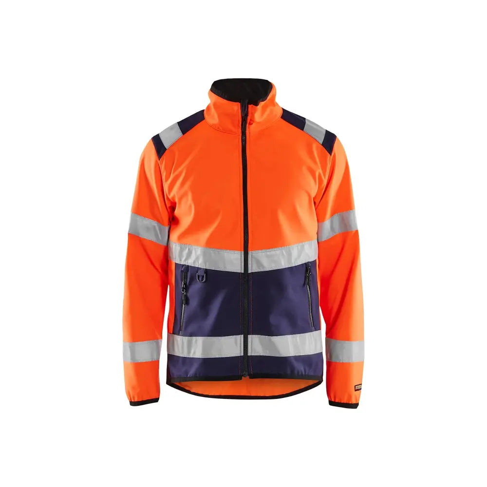 Blåkläder Highvis softshell-takki 48772516 - Huomio-oranssi/Mariininsininen / XS - Blåkläder työvaatteet
