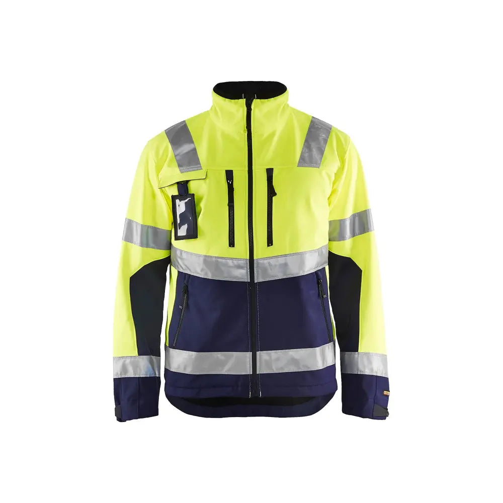 Blåkläder Highvis softshell-takki 49002517 - Huomiokeltainen/Mariininsininen / XL - Blåkläder työvaatteet
