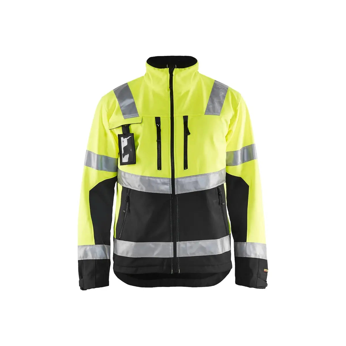 Blåkläder Highvis softshell-takki 49002517 - Huomiokeltainen/Musta / S - Blåkläder työvaatteet