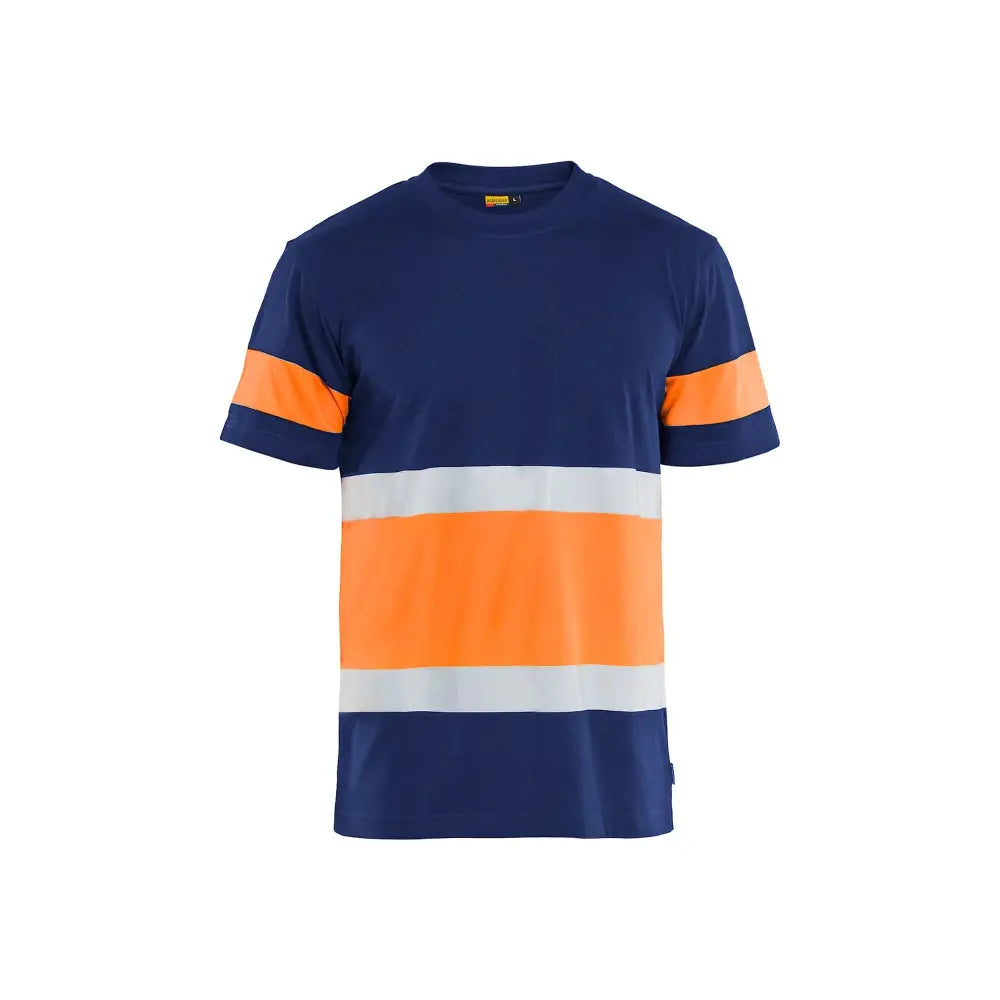 Blåkläder Highvis t-paita 33871030 - Mariininsininen/Huomio-oranssi / 4XL - Blåkläder työvaatteet
